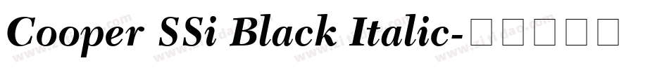 Cooper SSi Black Italic字体转换